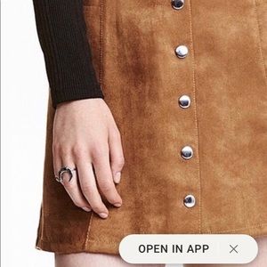 H&M Camel faux suede mini